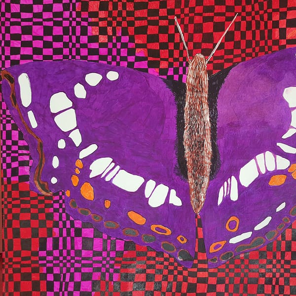Abstract Art Purple Butterfly